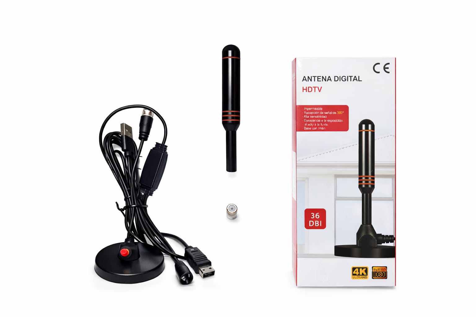 Digitale HDTV Antenne 4K mit Signalverstärker